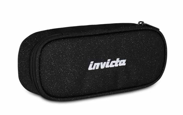 Astuccio scuola Invicta Lip Shine nero glitterato bustina ovale - foto 3