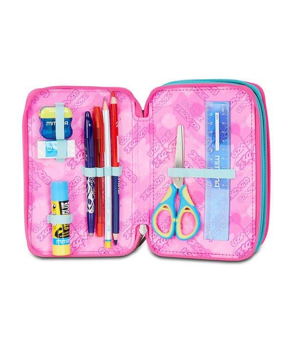 Astuccio Seven 3 Zip – Glow Love con 45 Accessori Scuola.