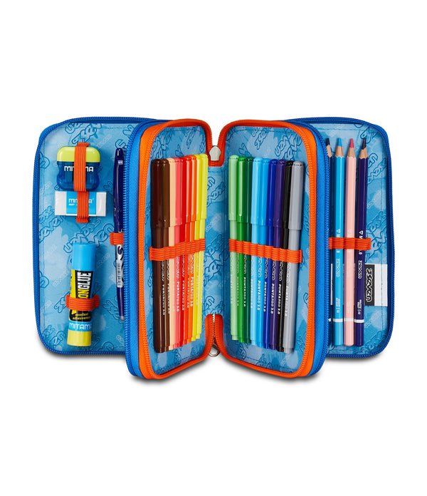 Astuccio Seven 3 Zip – Optical Shade Boy con 45 Pezzi Inclusi - Quiscuola.it – Zaini, Astucci e Diari Scuola