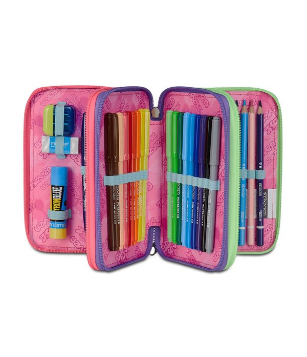 Astuccio Seven 3 Zip – Optical Shade Girl con 45 Accessori - Quiscuola.it – Zaini, Astucci e Diari Scuola