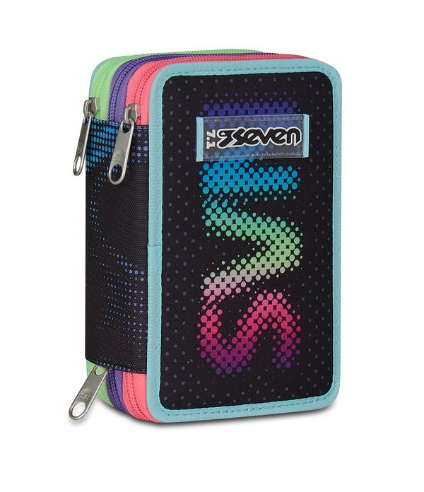 Astuccio Seven 3 Zip – Optical Shade Girl con 45 Accessori - Quiscuola.it – Zaini, Astucci e Diari Scuola