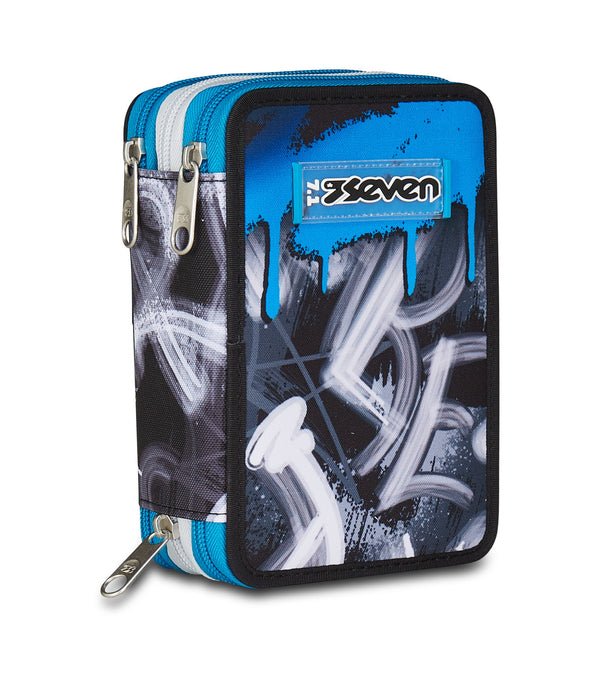 Astuccio Seven 3 Zip – Quick Graffiti Boy con 45 Pezzi Inclusi - Quiscuola.it – Zaini, Astucci e Diari Scuola