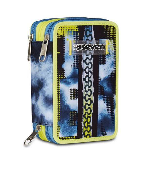 Astuccio Seven 3 Zip – Shady Dye Boy con 45 Pezzi Inclusi - Quiscuola.it – Zaini, Astucci e Diari Scuola