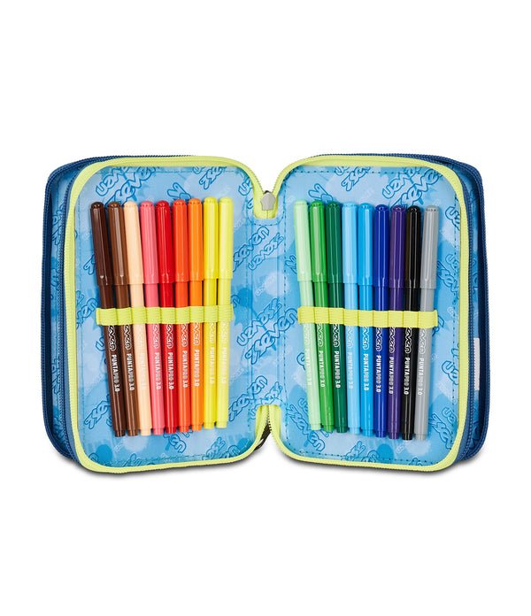 Astuccio Seven 3 Zip – Shady Dye Boy con 45 Pezzi Inclusi - Quiscuola.it – Zaini, Astucci e Diari Scuola