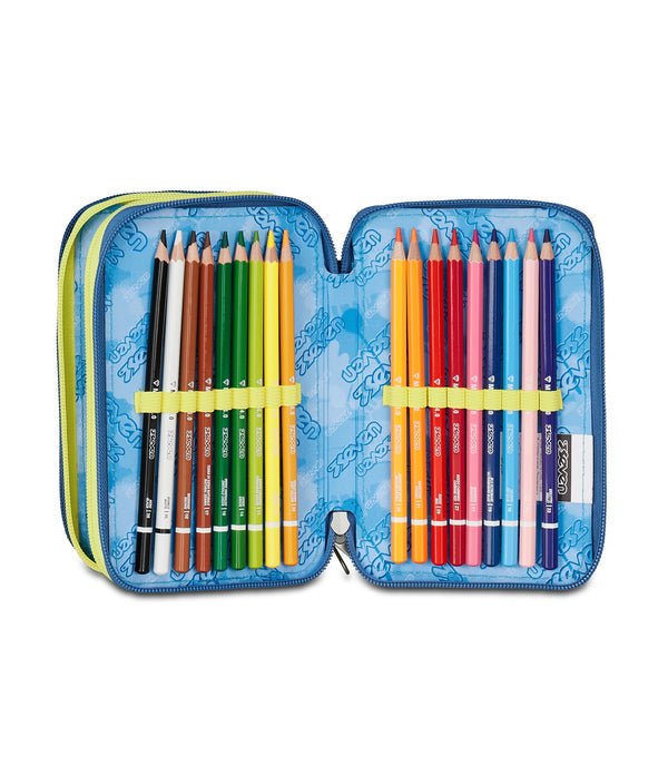 Astuccio Seven 3 Zip – Shady Dye Boy con 45 Pezzi Inclusi - Quiscuola.it – Zaini, Astucci e Diari Scuola