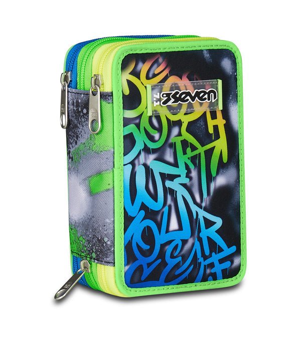 Astuccio Seven 3 Zip – Sprint Paint Boy con 45 Pezzi Inclusi - Quiscuola.it – Zaini, Astucci e Diari Scuola