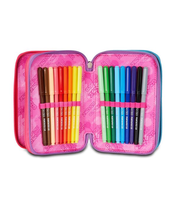 Astuccio Seven 3 Zip – Sprint Paint Girl con 45 Accessori - Quiscuola.it – Zaini, Astucci e Diari Scuola