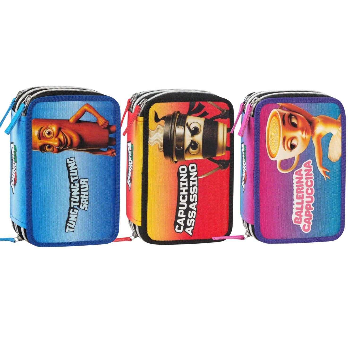 Astuccio Corredo 3 Zip Brainrot Franco Panini