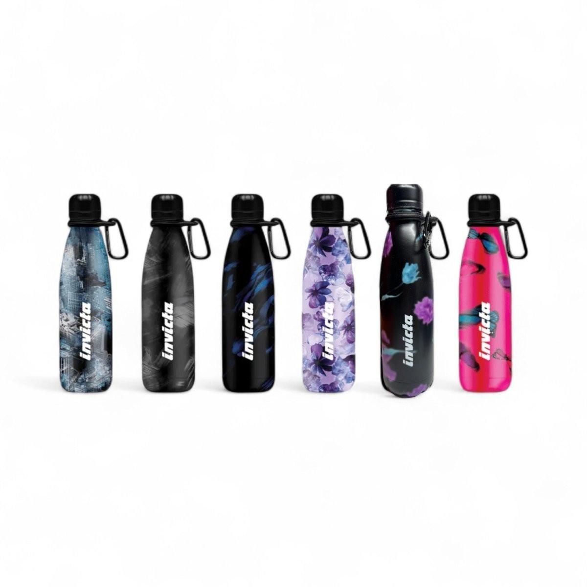 Borraccia termica Invicta 500 ml acciaio inox 6 fantasie.