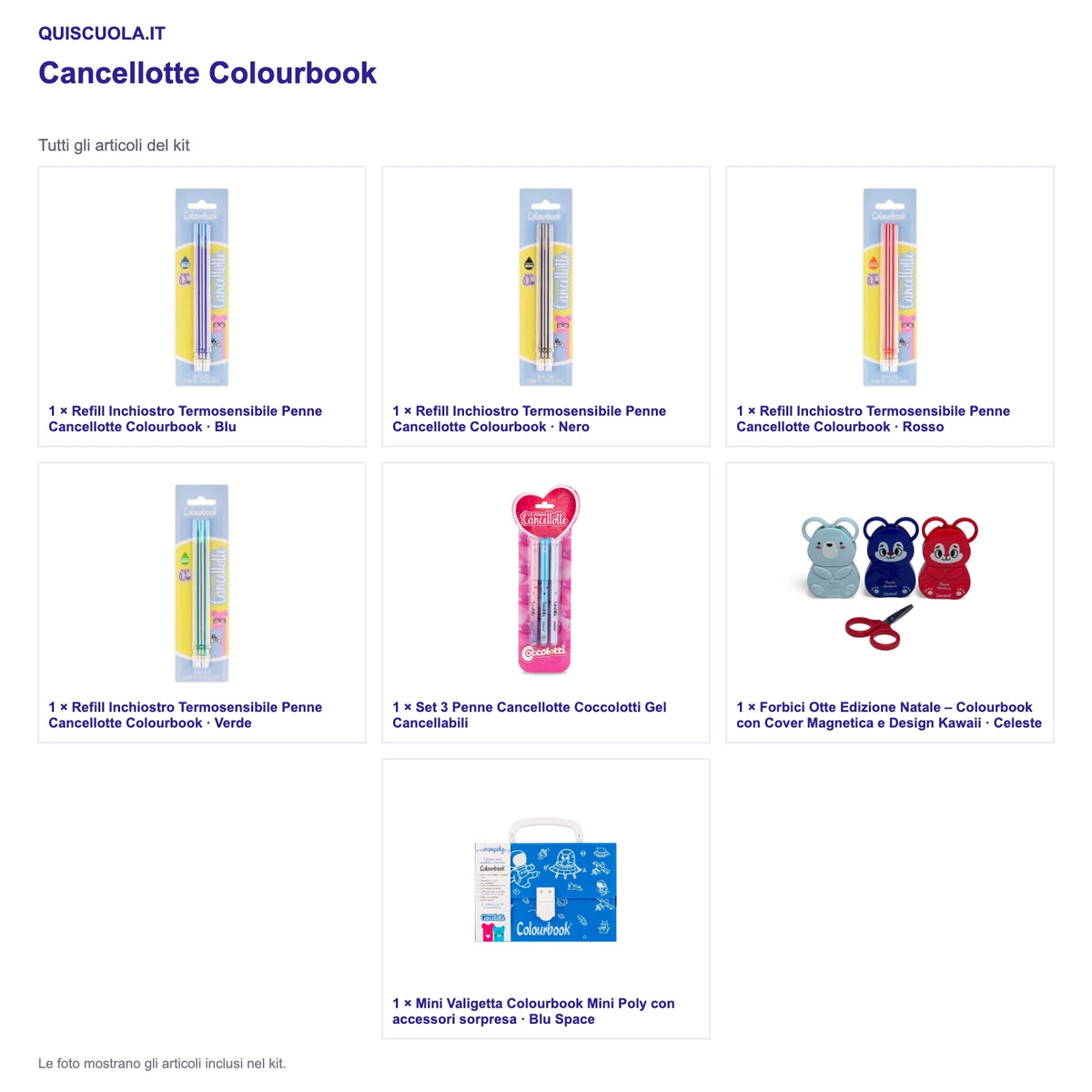 Copertina Cancellotte Colourbook — tutti gli articoli