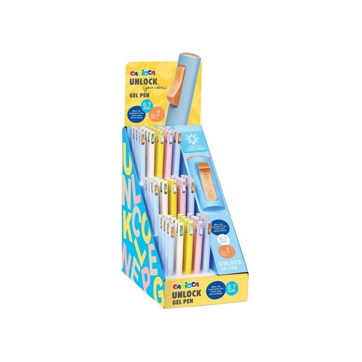 Penna gel Carioca Unlock 0.7 blu