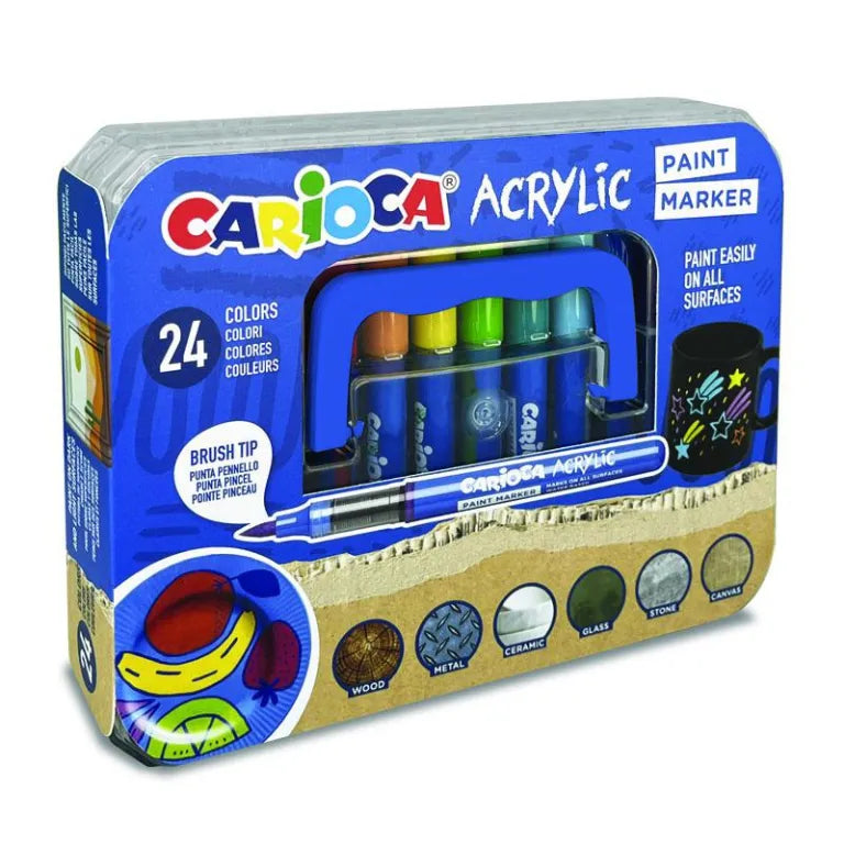Pennarelli Acrilici Carioca 24 Colori Gift Box