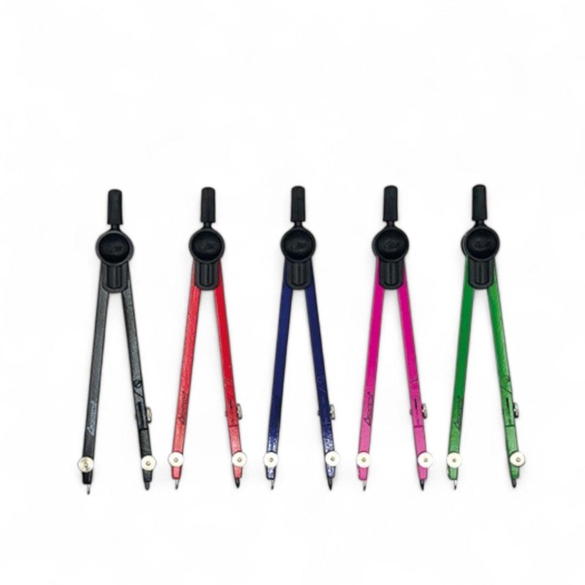 Compasso Architetto in Metallo con Asta Mobile e Mine Ricambio.