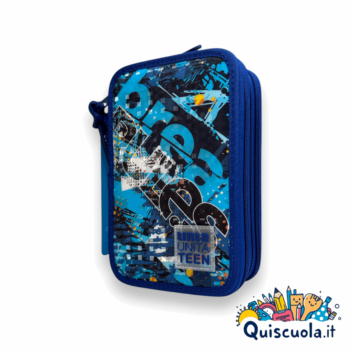 Astuccio 3 Zip Tinta Unita Teen - Organizzato e Resistente - Quiscuola