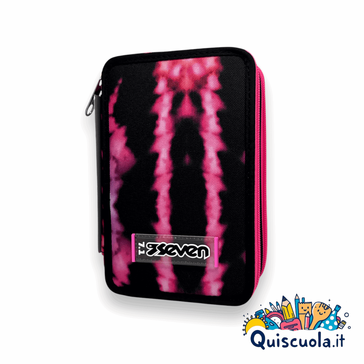 Astuccio 3 Zip Seven Multi - Shade Girl - Completo di 45 Accessori - Quiscuola