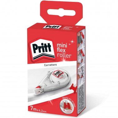 Correttore a Nastro Pritt Mini Flex – 7m x 4,2mm, Compatto ed Ecologico - Quiscuola