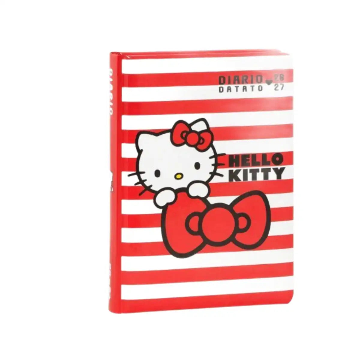 Diario scuola Hello Kitty 2026 2027 datato standard red - 2 Rosso con righ bianche - foto 3