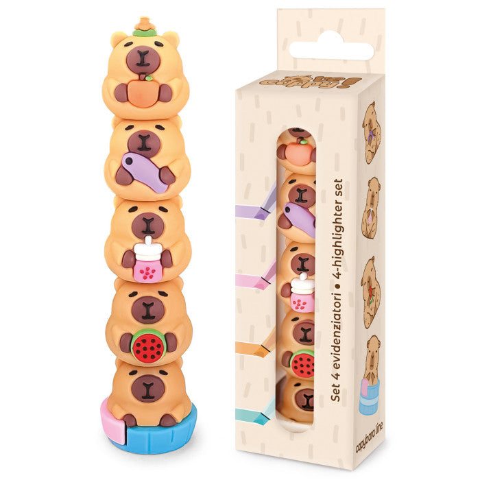 Set 4 Mini Evidenziatori Pastello Be-Cappy Lebez