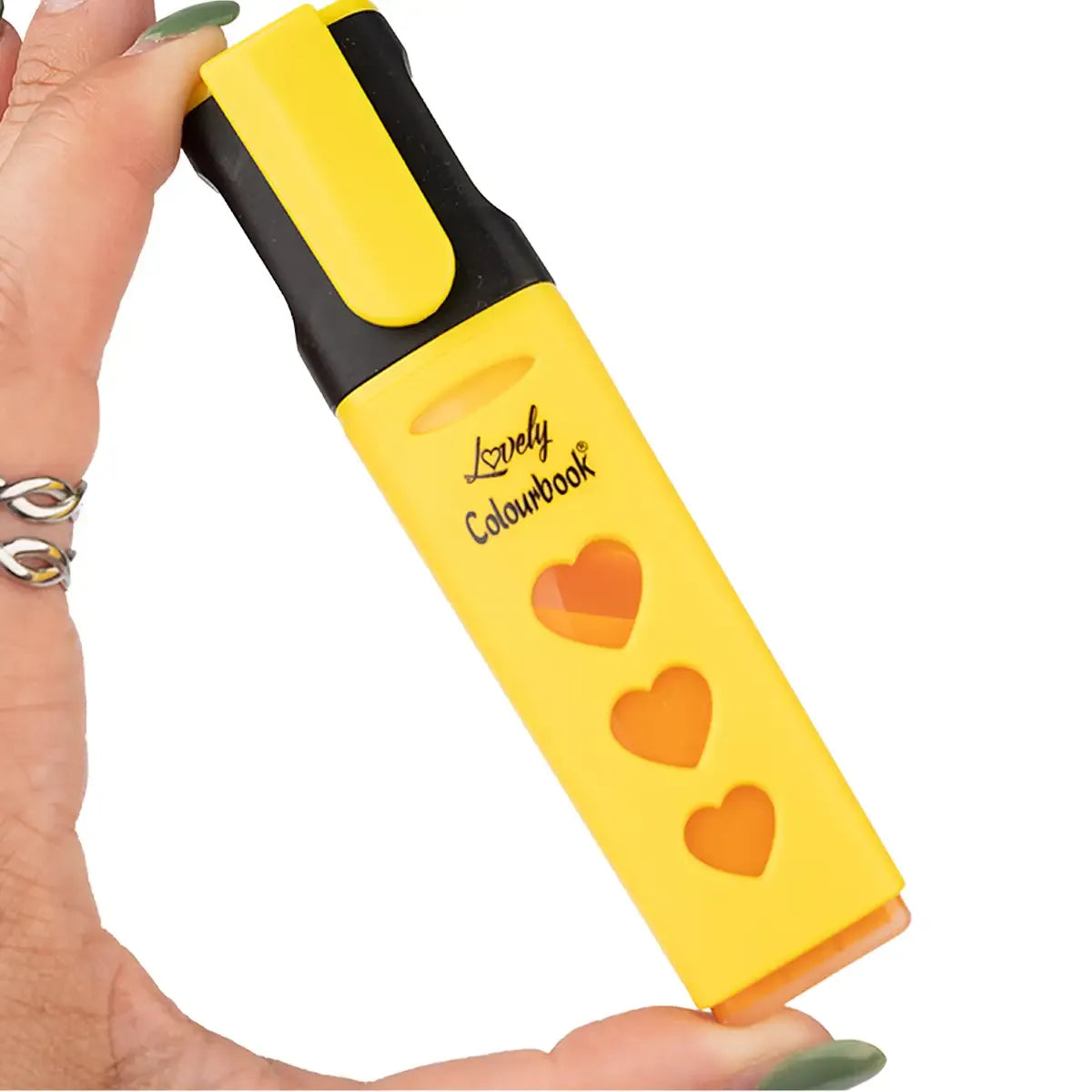 Evidenziatori liquidi Lovely Pastel - tonalità pastello con fusto nero e finestre a cuore - foto 1