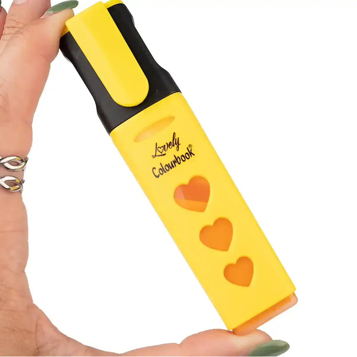 Evidenziatori liquidi Lovely Pastel - tonalità pastello con fusto nero e finestre a cuore - foto 1