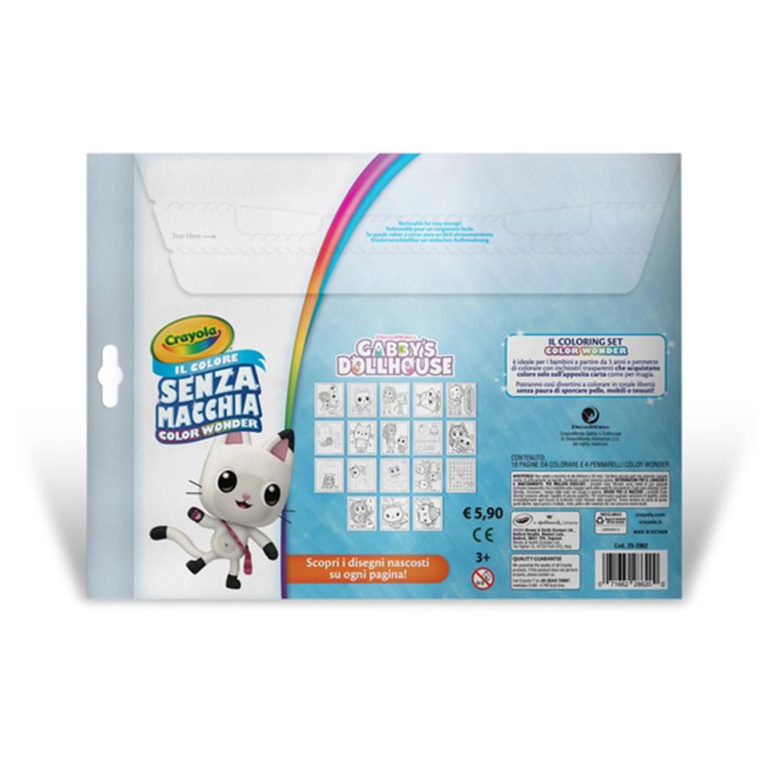 Set Color Wonder Crayola Gabby's Dollhouse vista posteriore