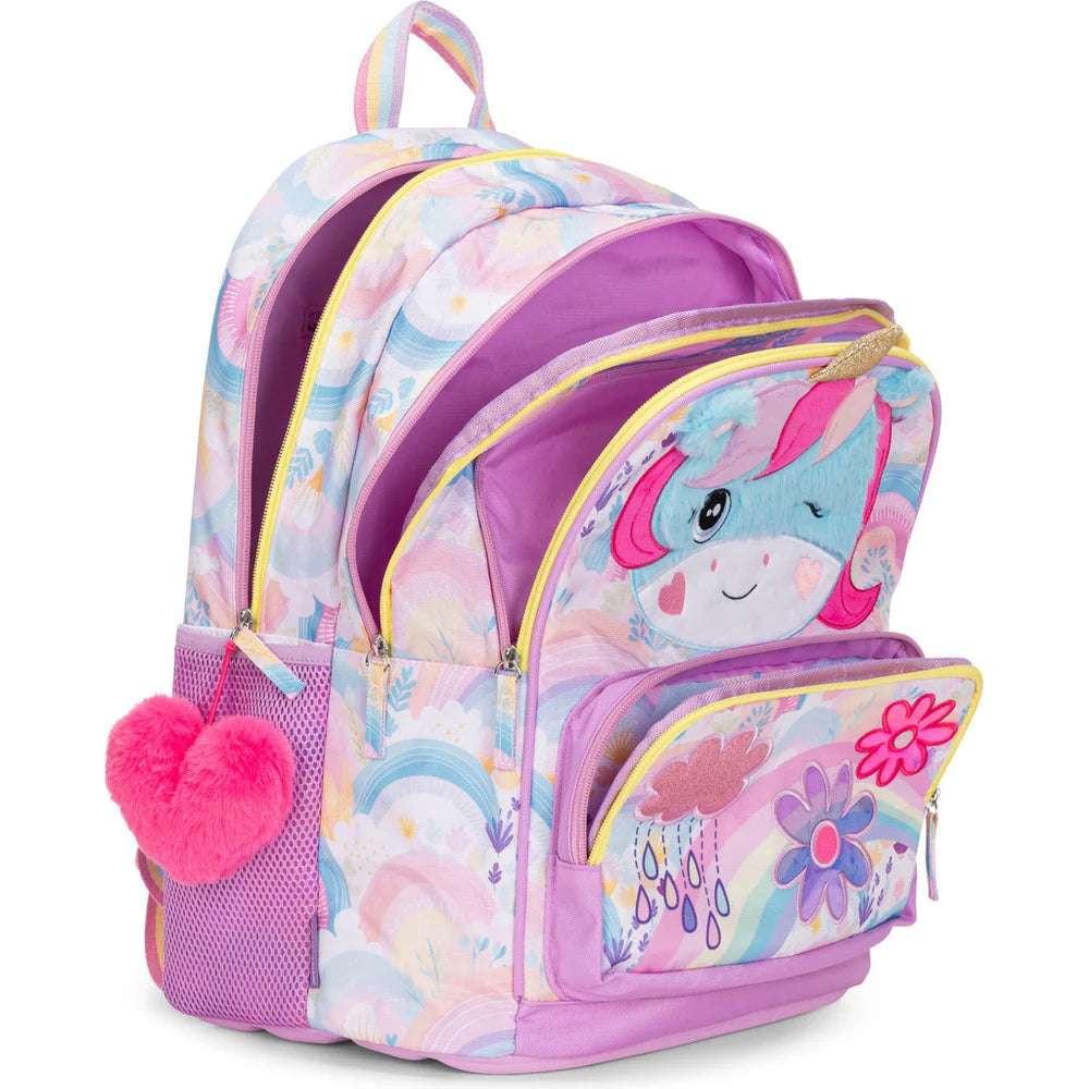 Zaino Organizzato Mofu Mofu Lilla – Stile Fluffy e Massima Organizzazione per la Scuola - Quiscuola