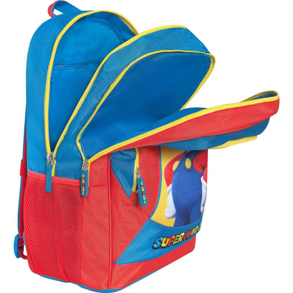 Zaino Trolley Staccabile Super Mario - Blu/Rosso/Giallo - Pratico e Spazioso.