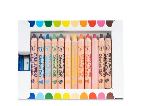 Set 12 Matite Colorate Maxi Jumbo 3 in 1 - Quiscuola
