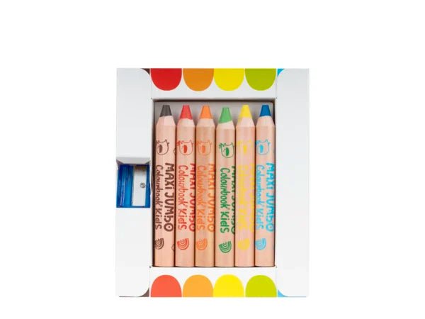 Set 6 Matite Colorate Maxi Jumbo 3 in 1 - Quiscuola