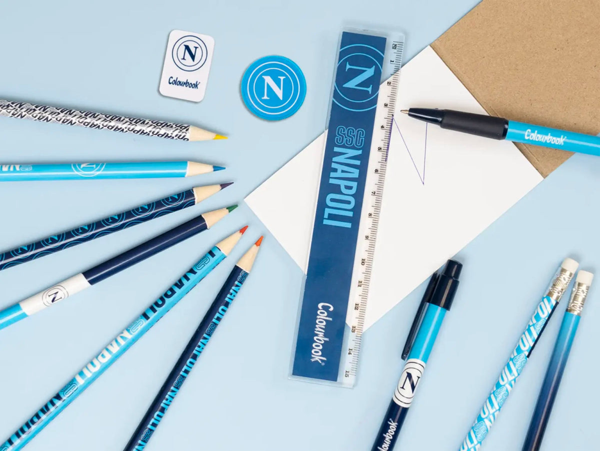 Kit Cancelleria SSC Napoli 14 Pezzi - Ufficiale e Completo - Quiscuola