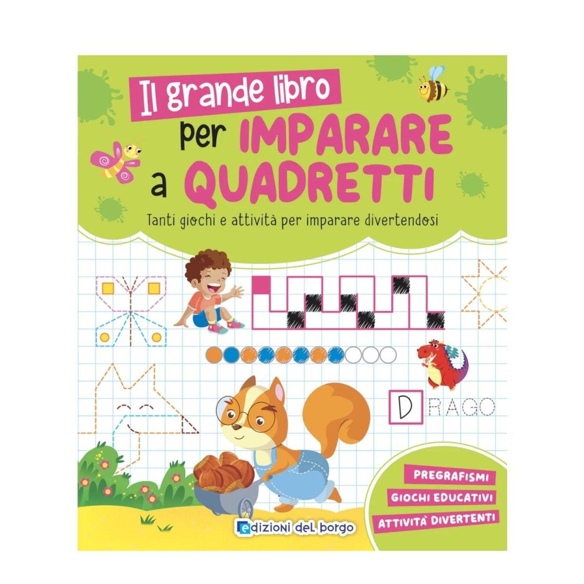 Libro educativo Il grande libro per imparare a quadretti attività prescolari - Quiscuola.it – Zaini, Astucci e Diari Scuola