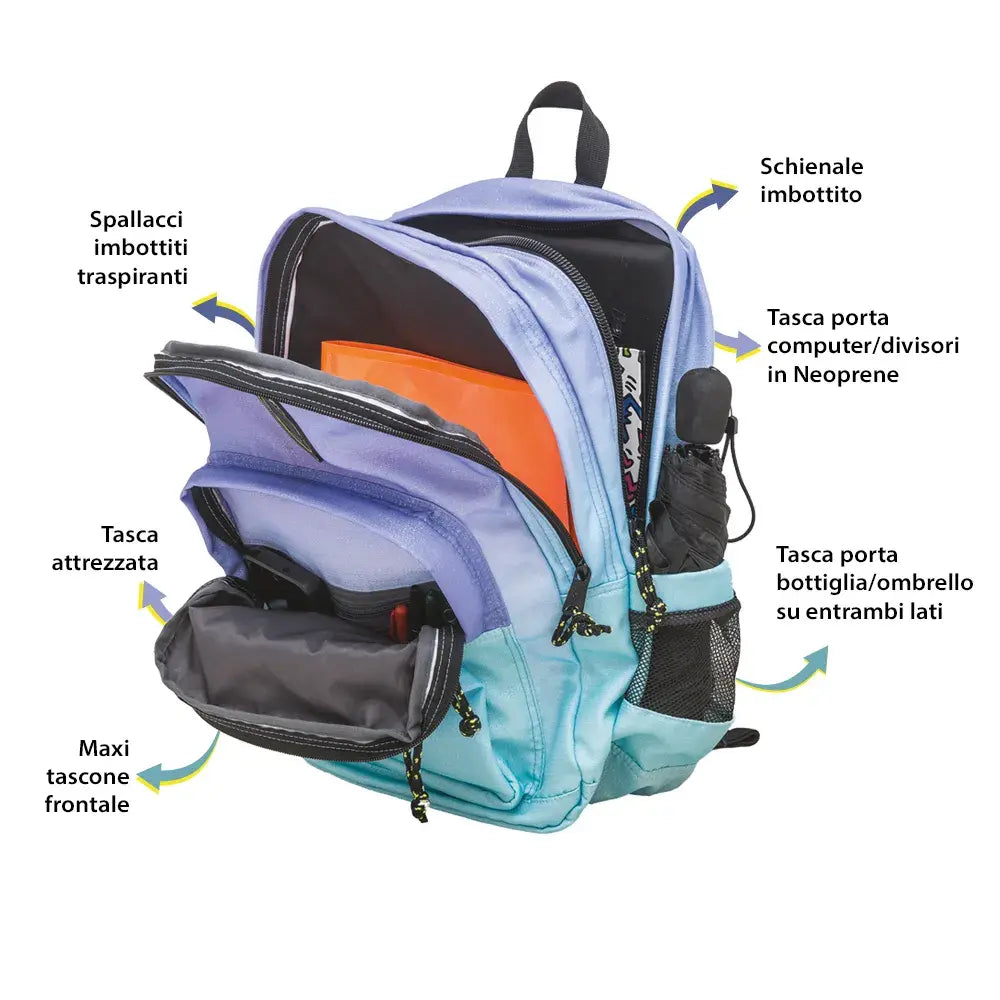 {{ product.title }} {{ product.vendor }} zaino scuola astuccio cancelleria.