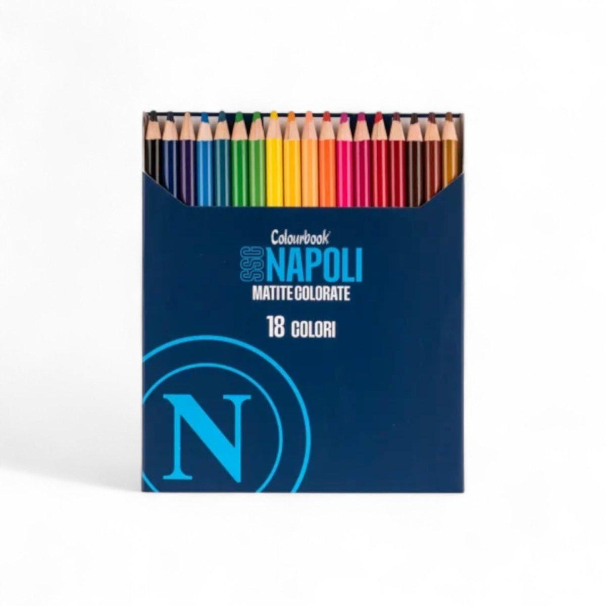 Matite Colorate SSC Napoli – Confezione da 18 Pastelli.