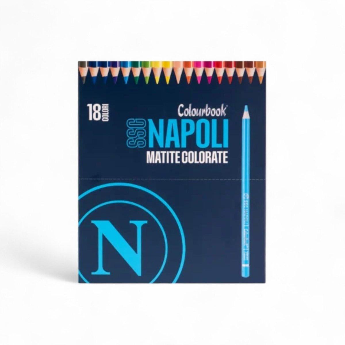 Matite Colorate SSC Napoli – Confezione da 18 Pastelli.