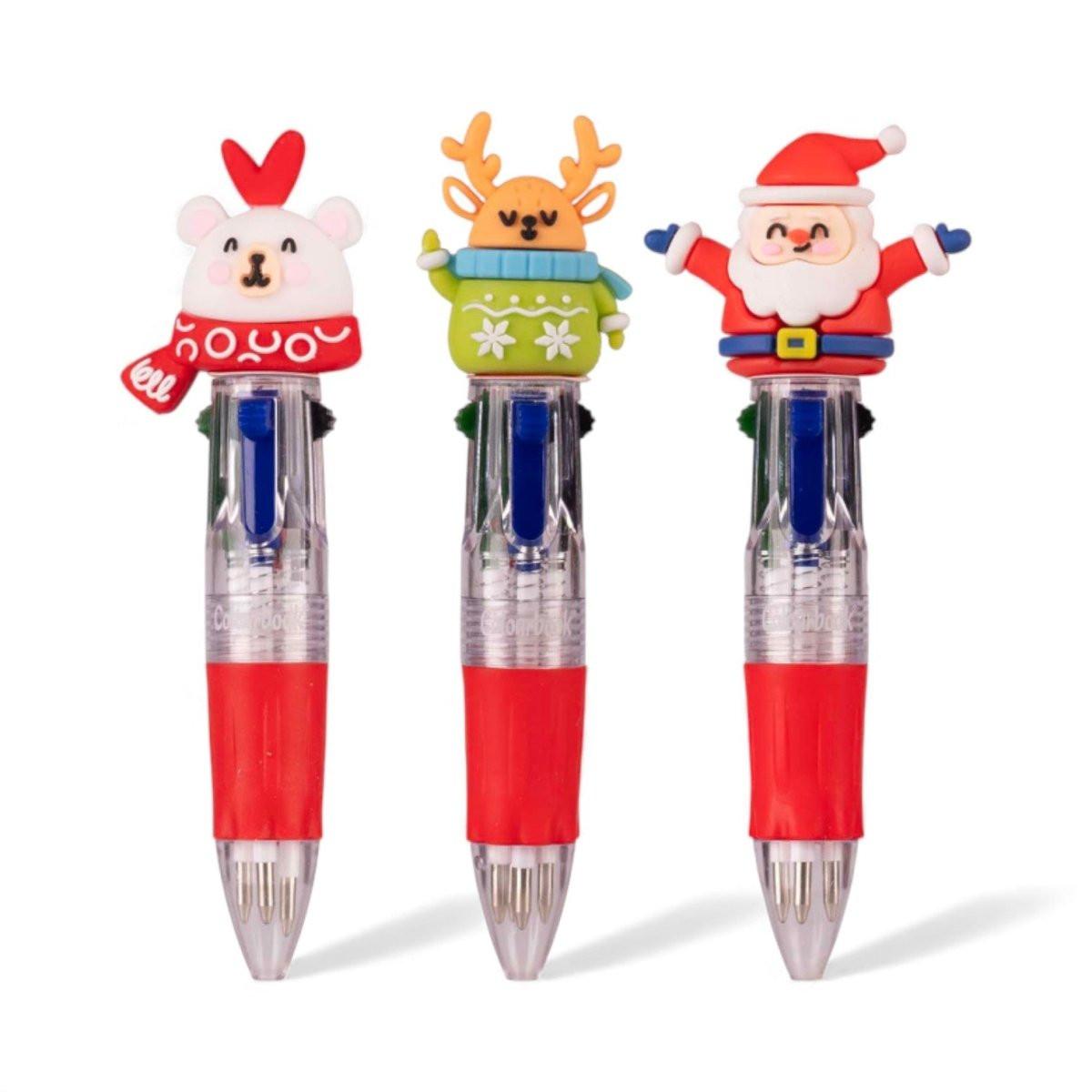 Mini Penna 4 Colori Natale – Colourbook Special Edition - Quiscuola.it – Zaini, Astucci e Diari Scuola