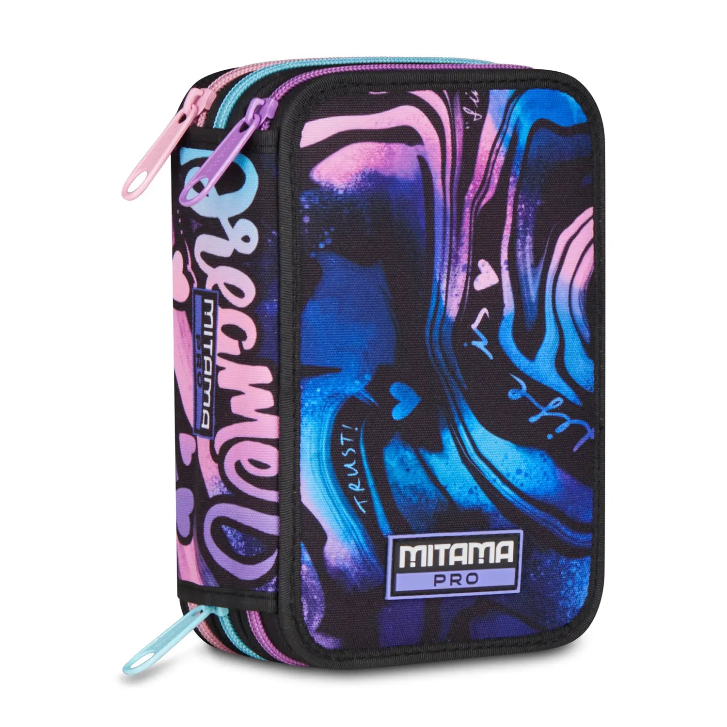 Astuccio scuola Mitama 3 scomparti completo 47 pezzi shinycrew