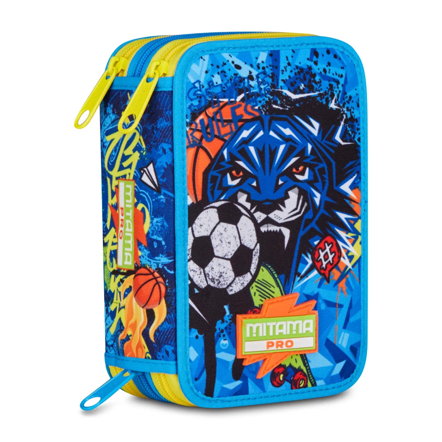 Astuccio scuola Mitama 3 scomparti completo 47 pezzi Tigerplay
