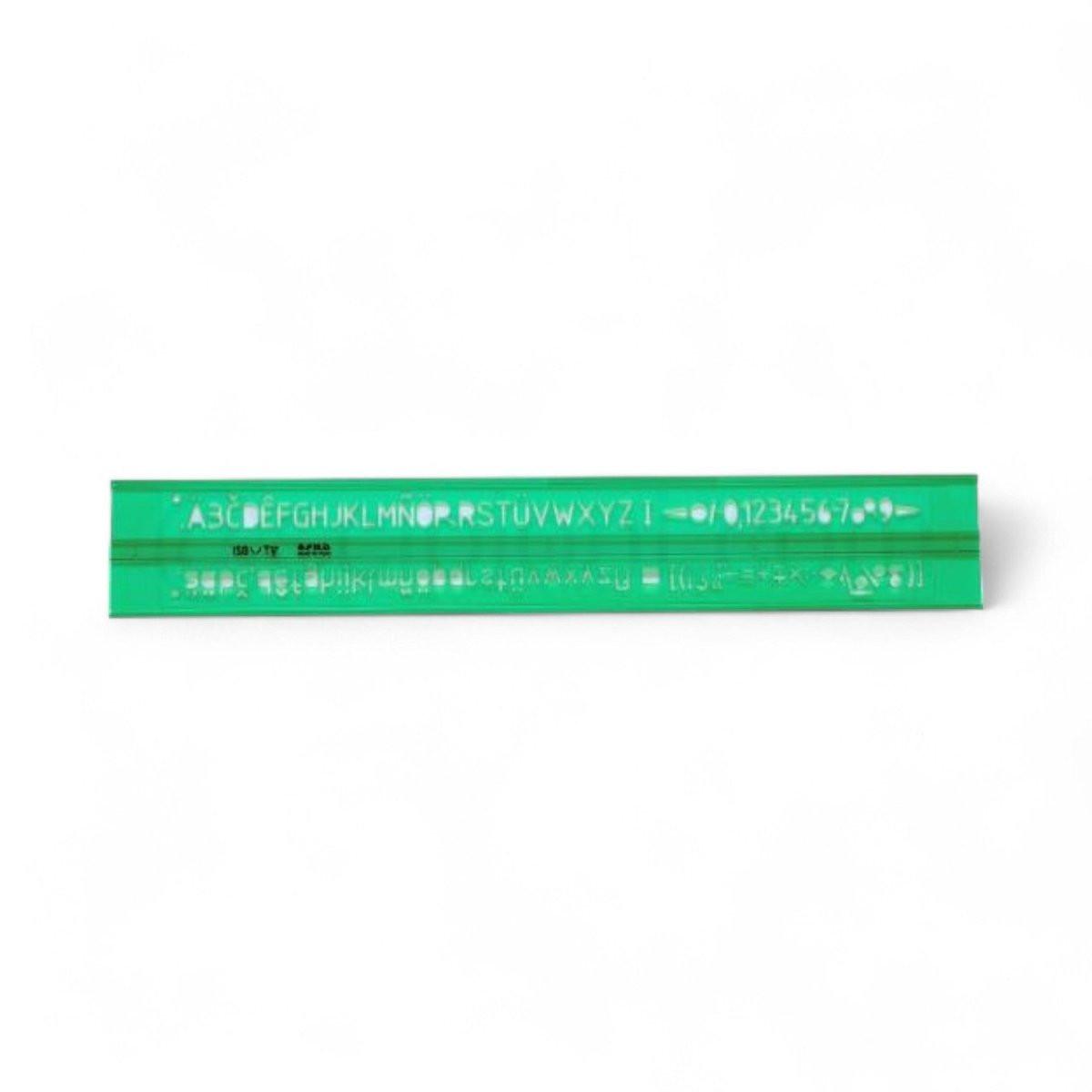 Normografo Andromeda Plastica ISO 10 mm Lettere e Numeri.