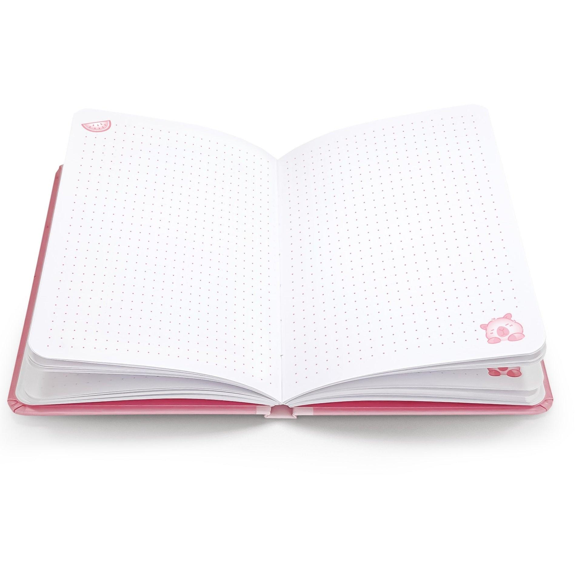 Quaderno elegante con illustrazione di capybara, perfetto per appunti e note professionali