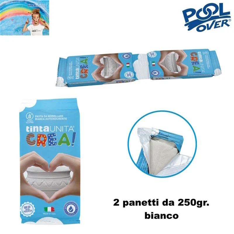 Pasta modellabile 250 g x2 in tinta unita con spatola bianca - foto 1
