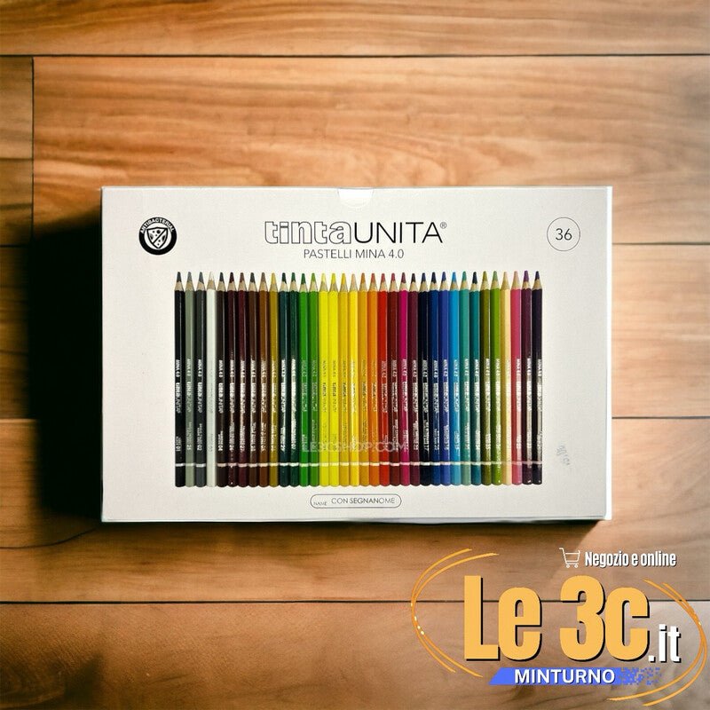 Colori a Pastello Tinta Unita Punta da 4 mm - Confezione da 36 pz - Quiscuola