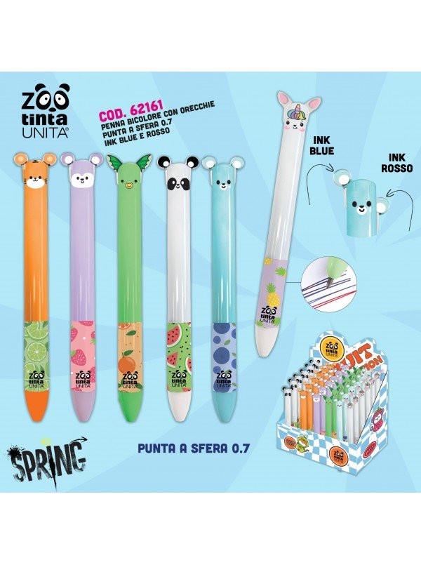 Penna Bicolore TintaUnita Zoo con Orecchie.