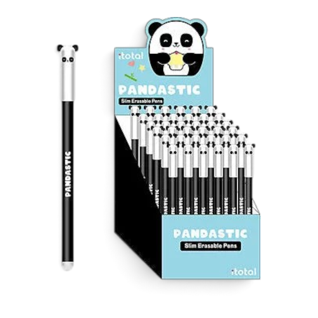 Penna gel I-TOTAL Pandastic blu 0,5 mm cancellabile