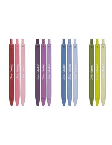 Set 3 Penne a Sfera Shade Colourbook – Inchiostro Blu Salvia - Quiscuola