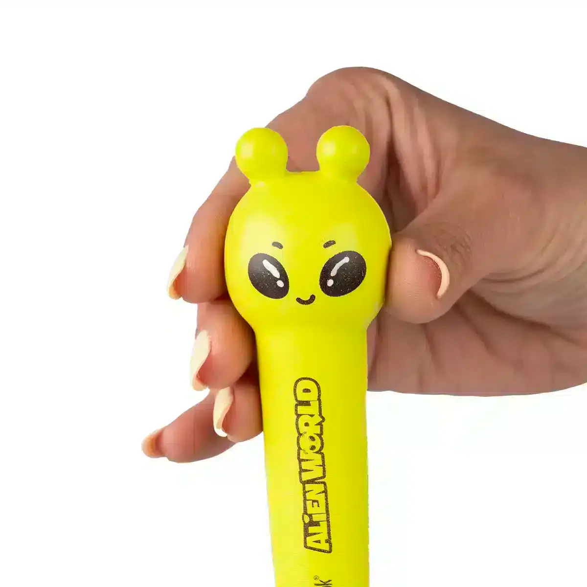 Penna Squishy collezione Alien World con topper morbido antistress - foto 3