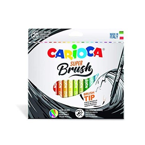 Set Pennarelli Carioca Super Brush – Confezione da 20 Pezzi - Quiscuola