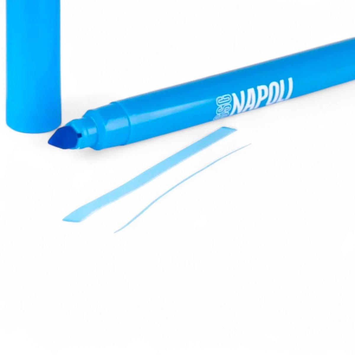 Pennarelli SSC Napoli 18 Colori a Punta Conica.