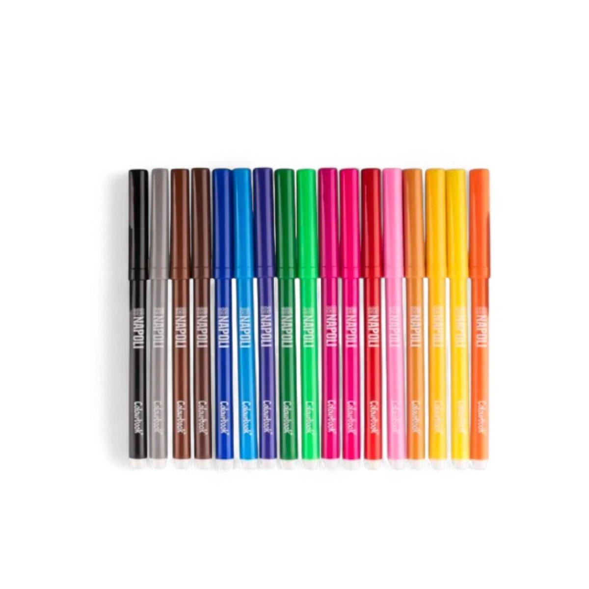 Pennarelli SSC Napoli 18 Colori a Punta Conica.