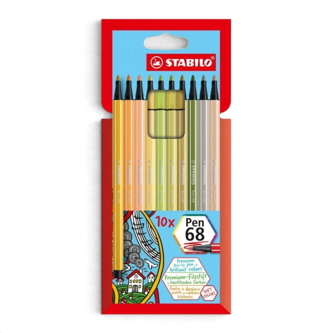Pennarello Pen 68 Stabilo - 10 nuovi colori