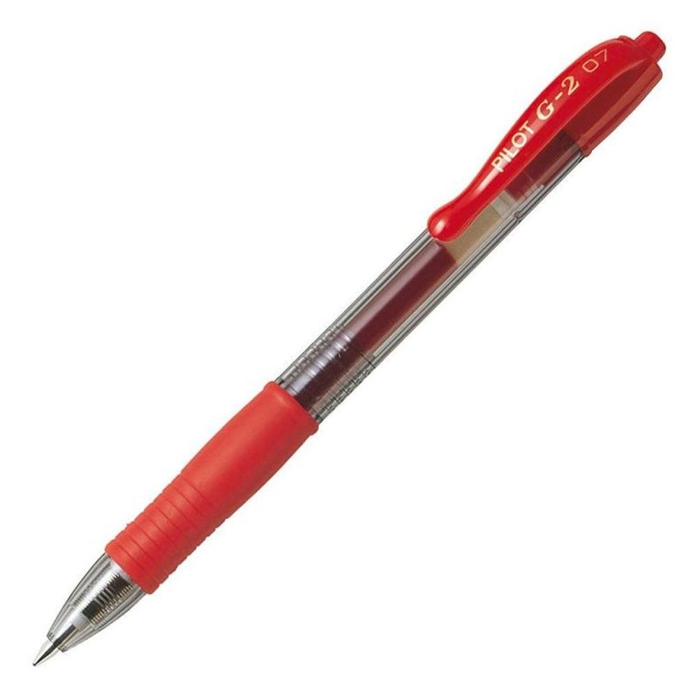 Penna Pilot G-2 0,7 mm a scatto inchiostro blu rosso nero - rosso - foto 4